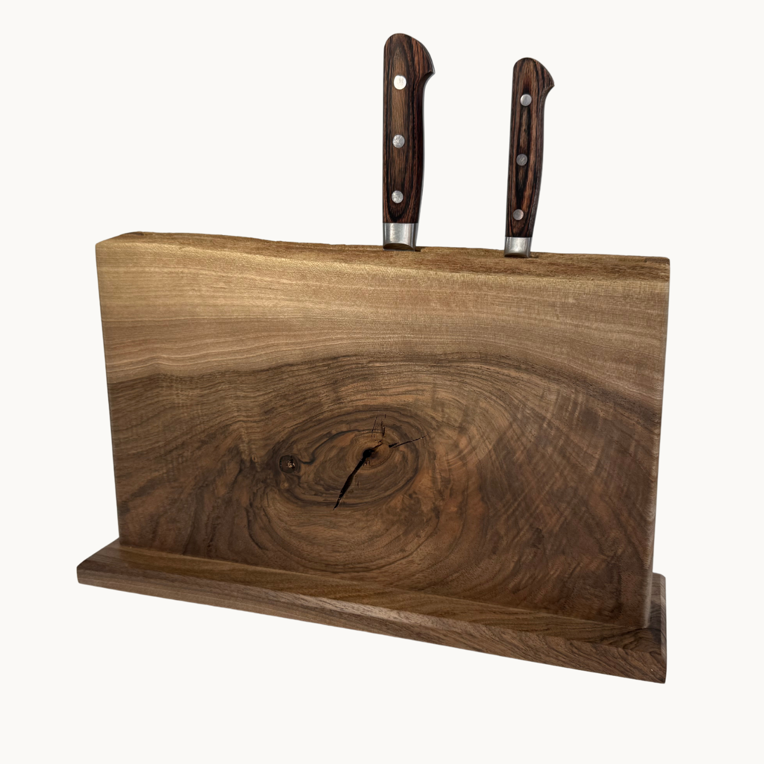 Walnut Live Edge Knife Holder