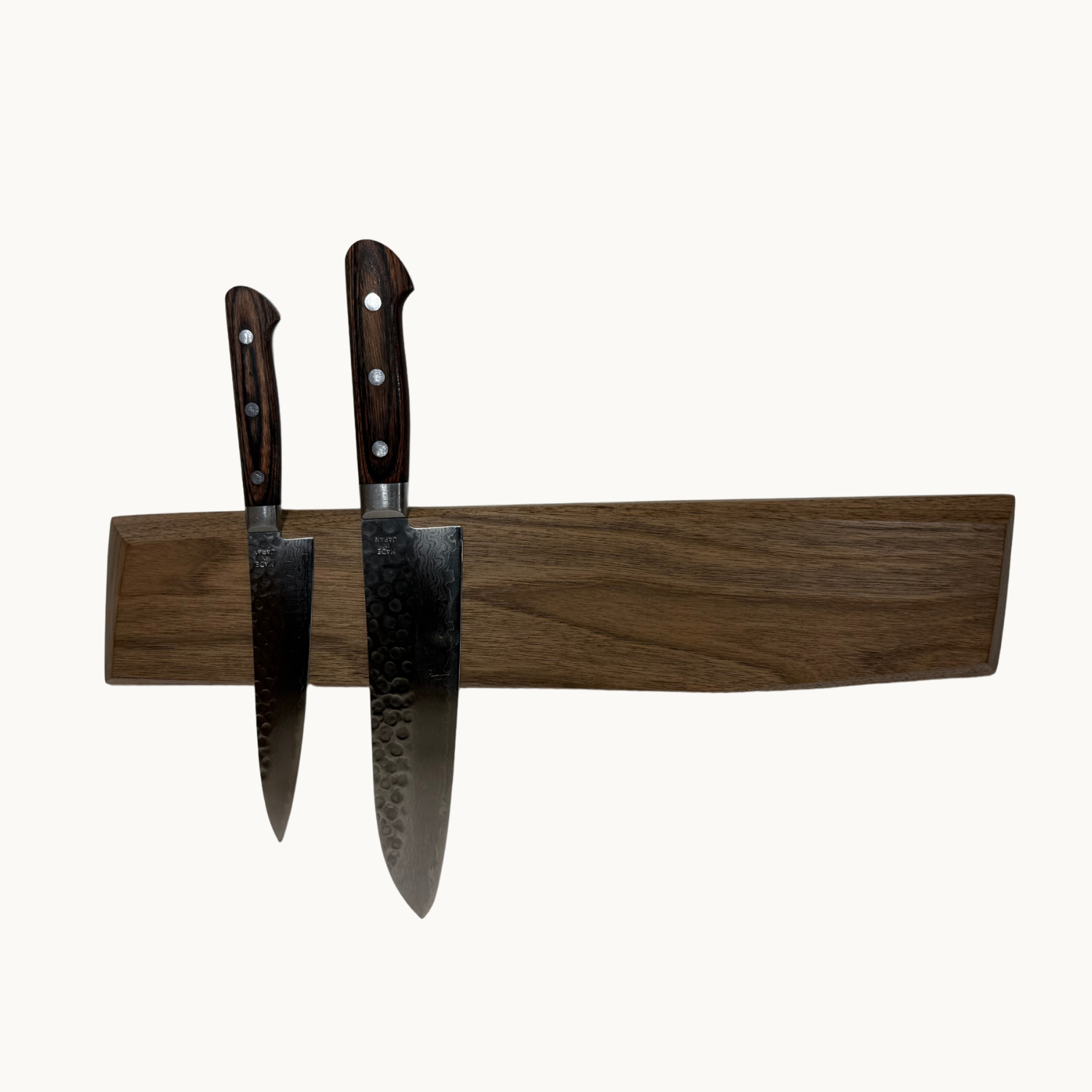 Sculpted Asymmetric Walnut Knife Holder