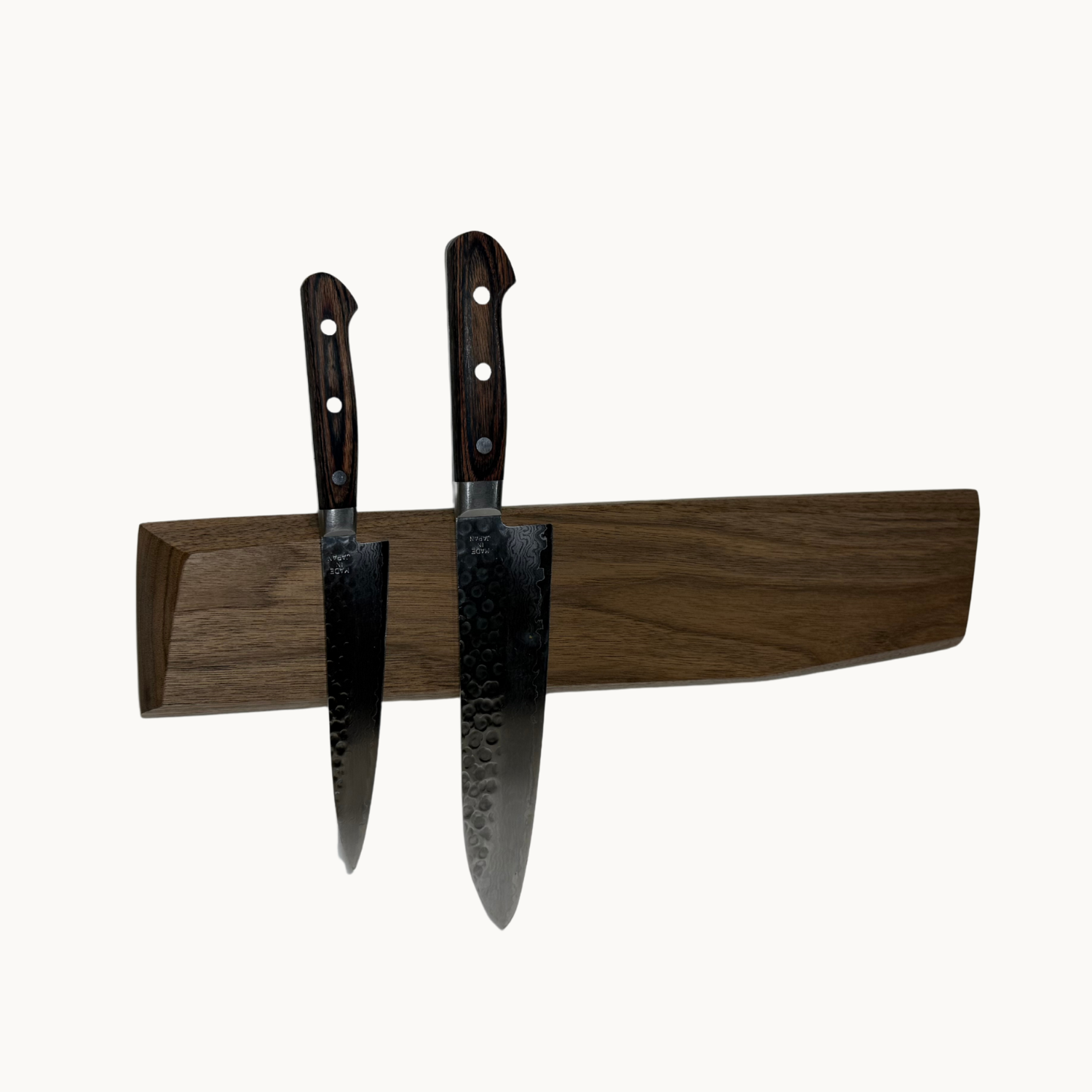 Sculpted Asymmetric Walnut Knife Holder