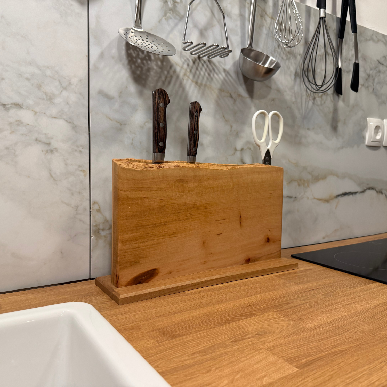 Pearwood Live Edge Knife Holder