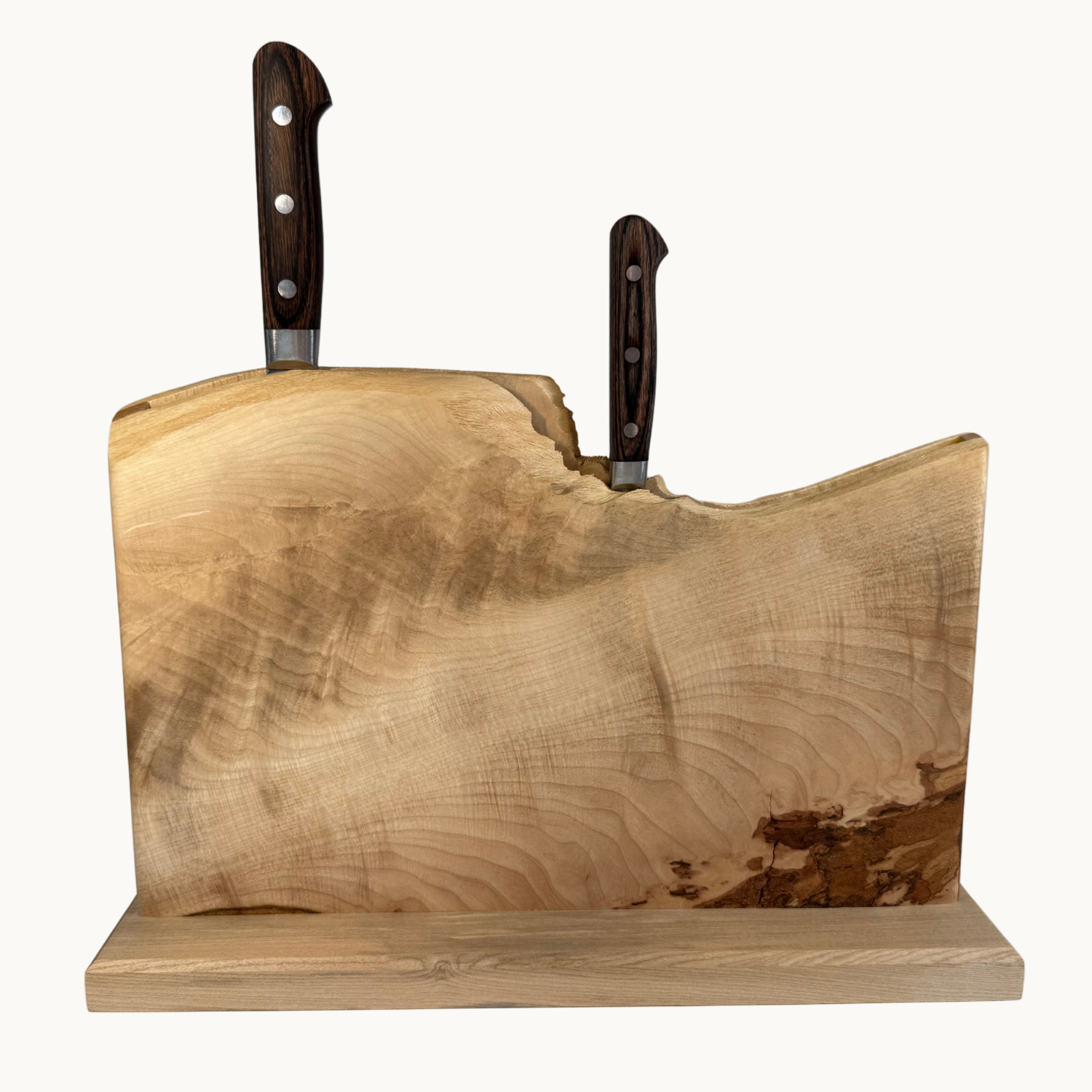 Maple Live Edge Knife Holder - Unique