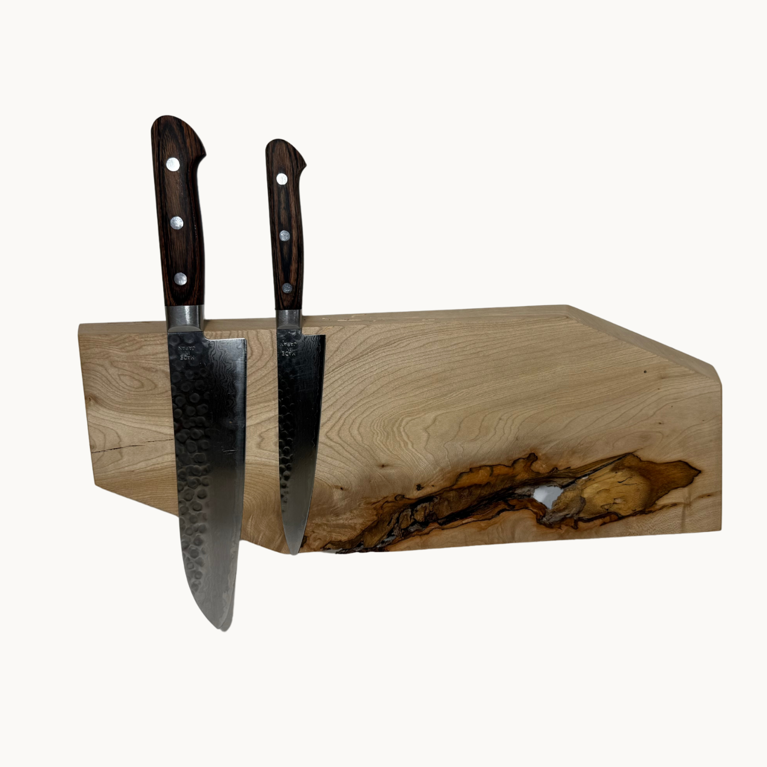 Sculpted Rustic Maple Knife Holder