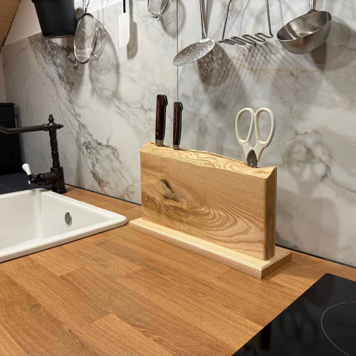 Ash Live Edge Knife Holder