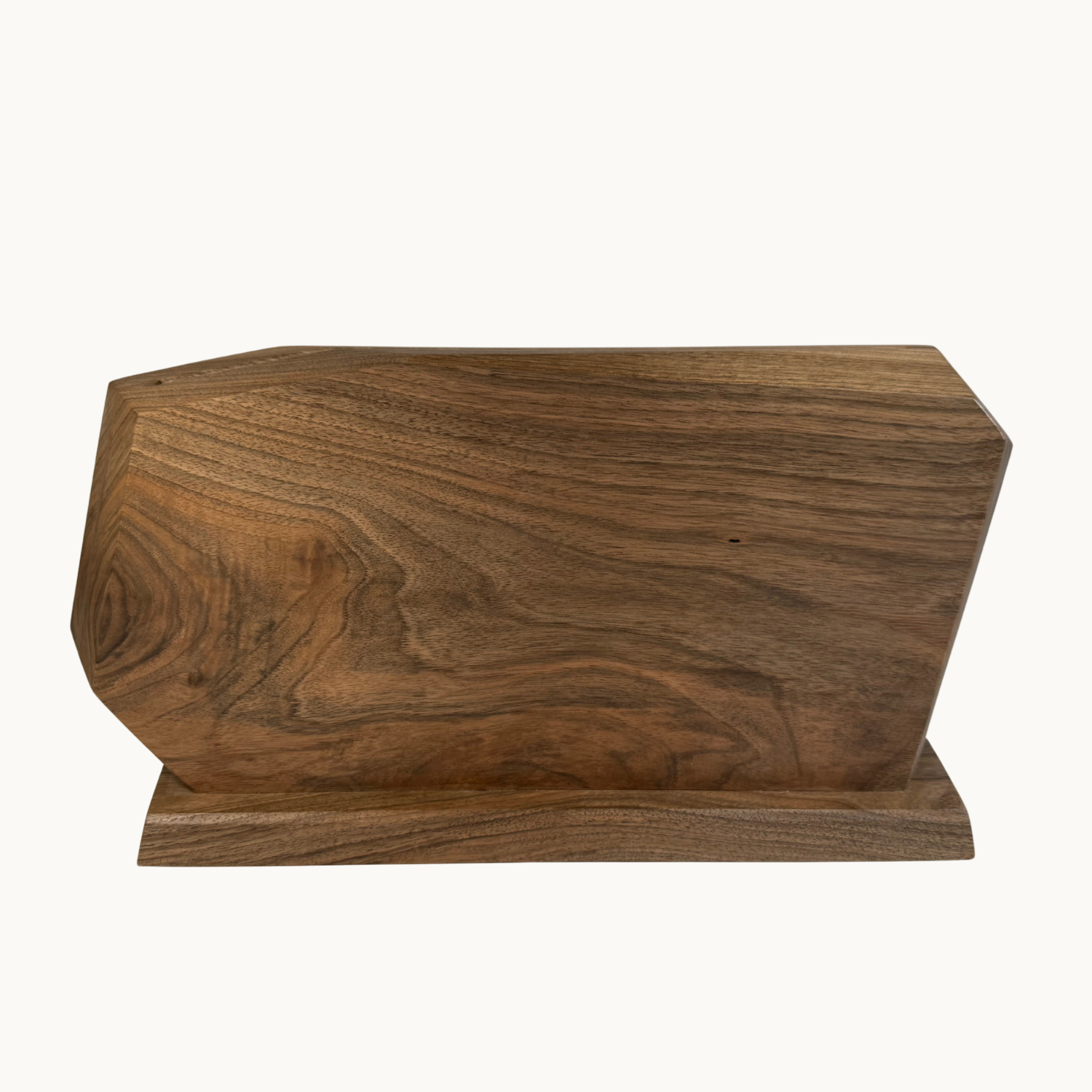 Luxury Sculpted Walnut Knife Holder