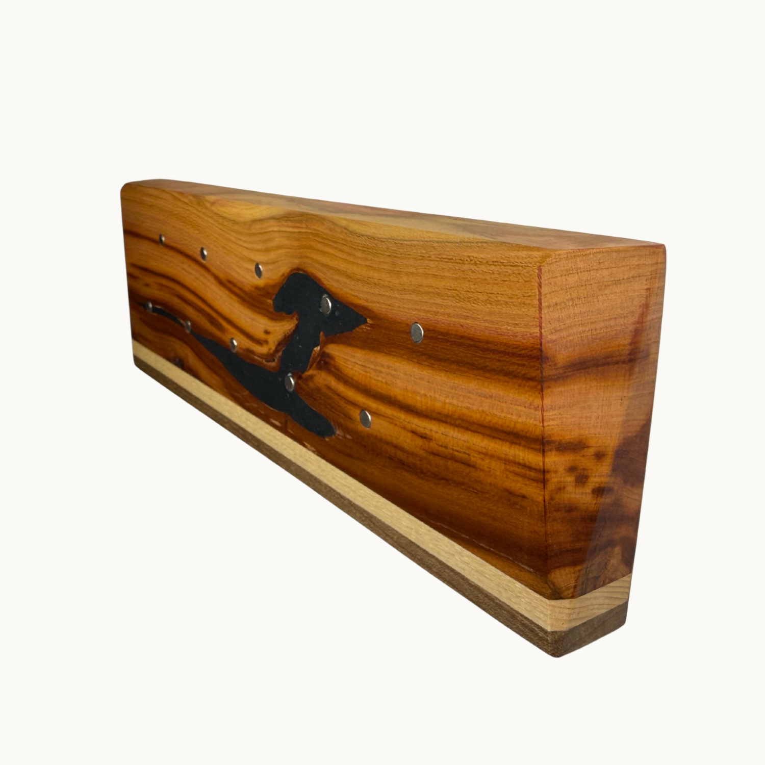 Sculpted Plum & Walnut ⁄ Ash Knife Holder