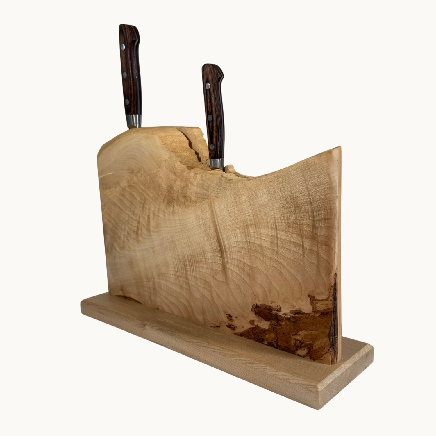Maple Live Edge Knife Holder - Unique
