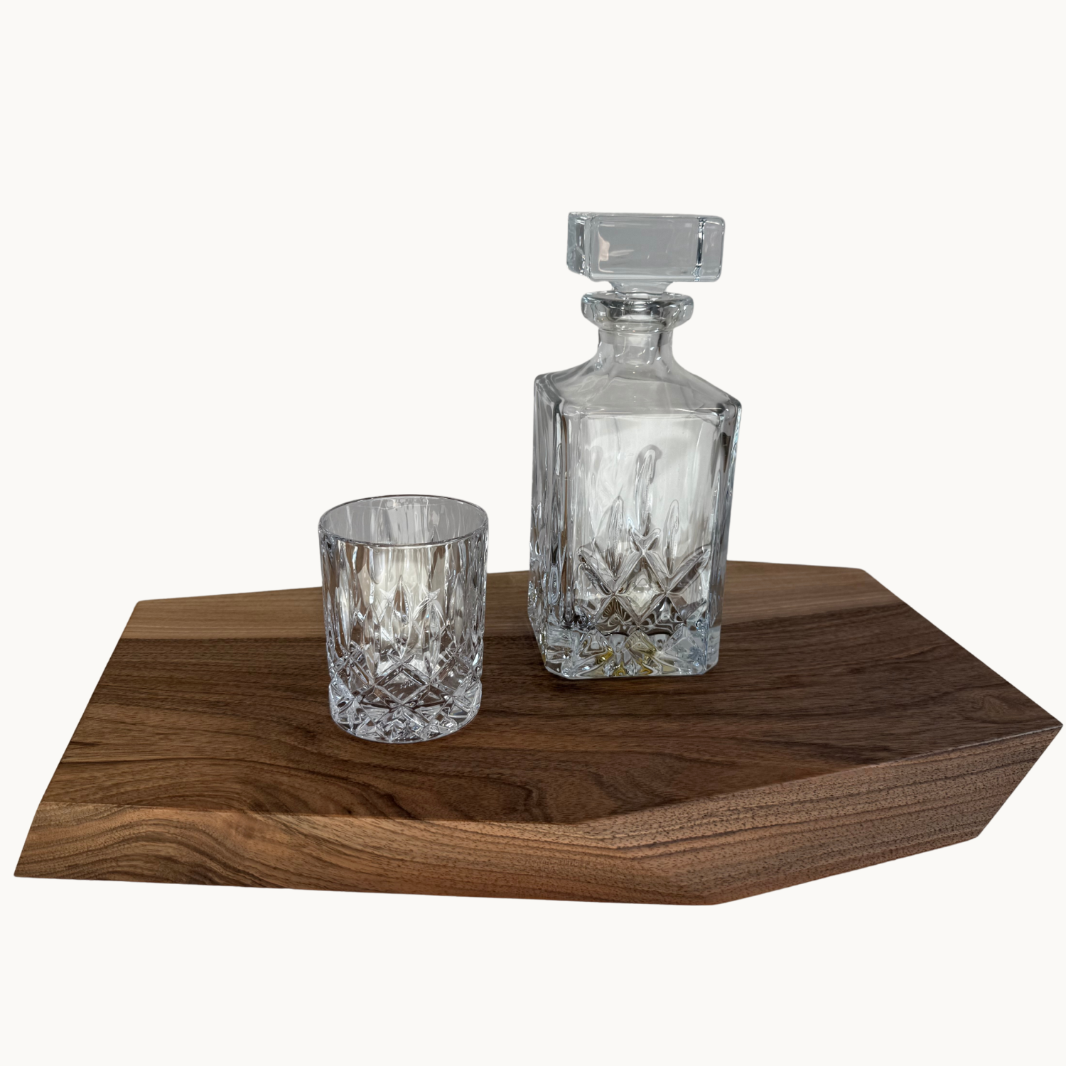 Luxury Sculpted Walnut Serving Board