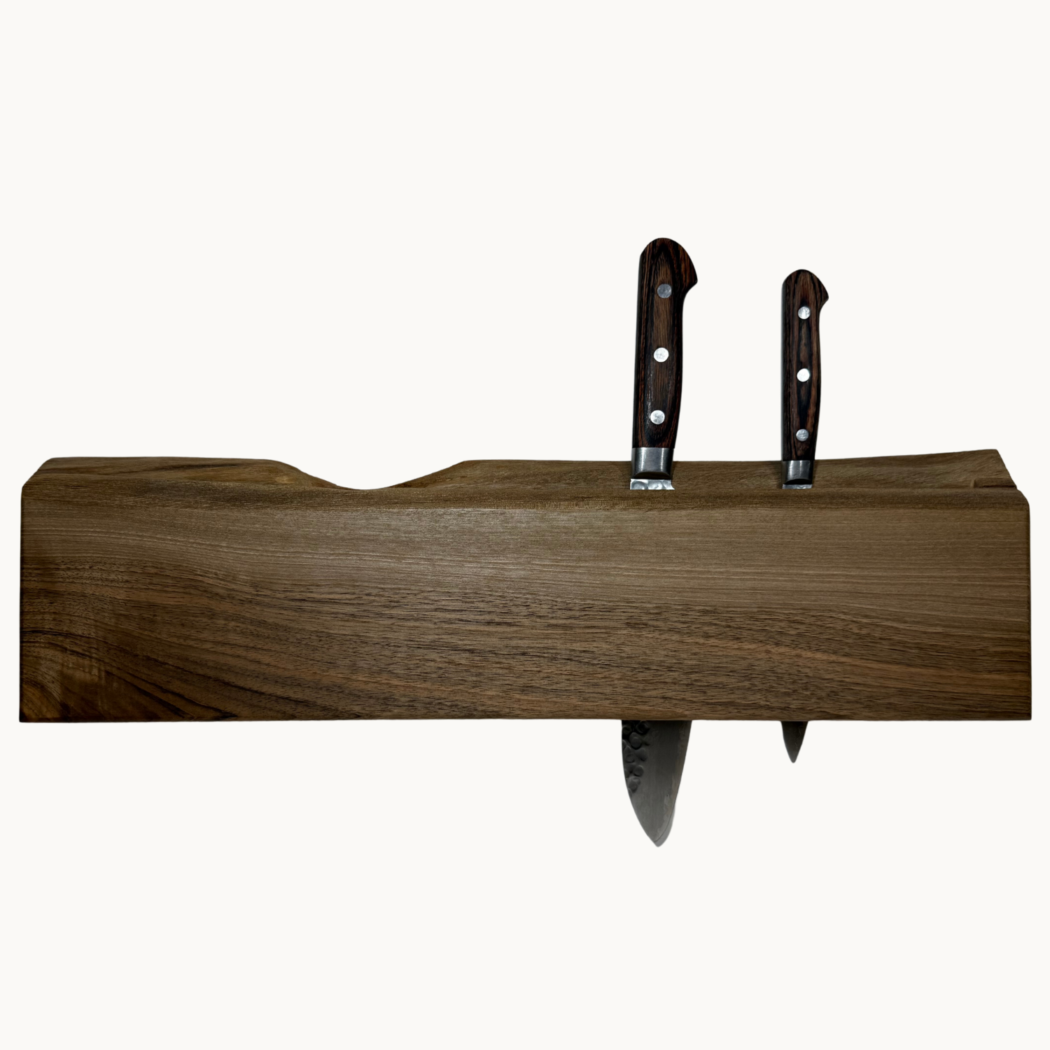 Walnut Flat Wall Knife Holder