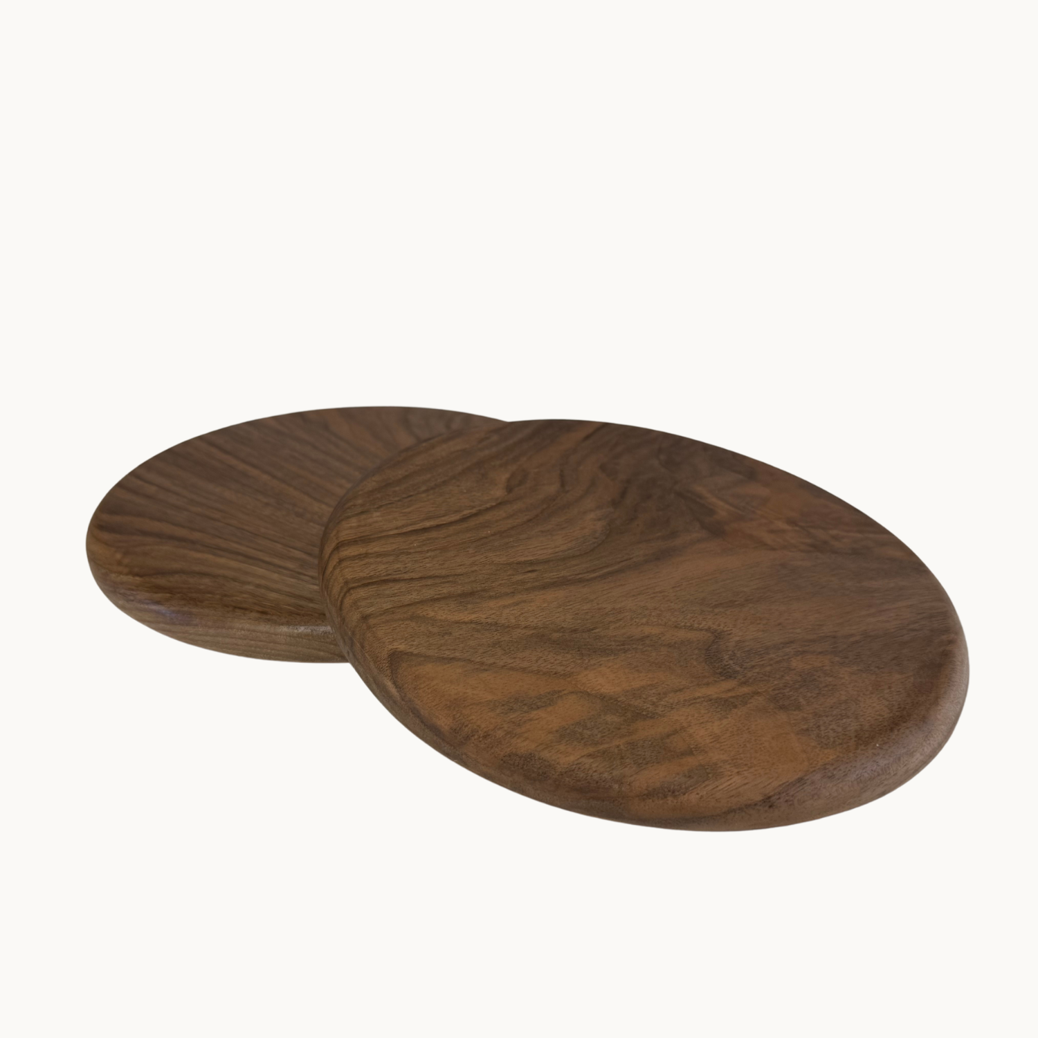Round Walnut Display Base - Set of two
