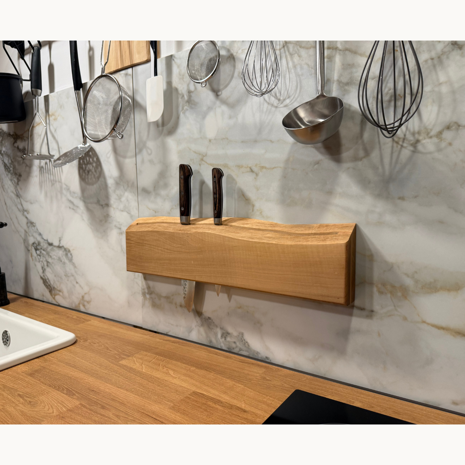 Pearwood Falt Wall Knife Holder