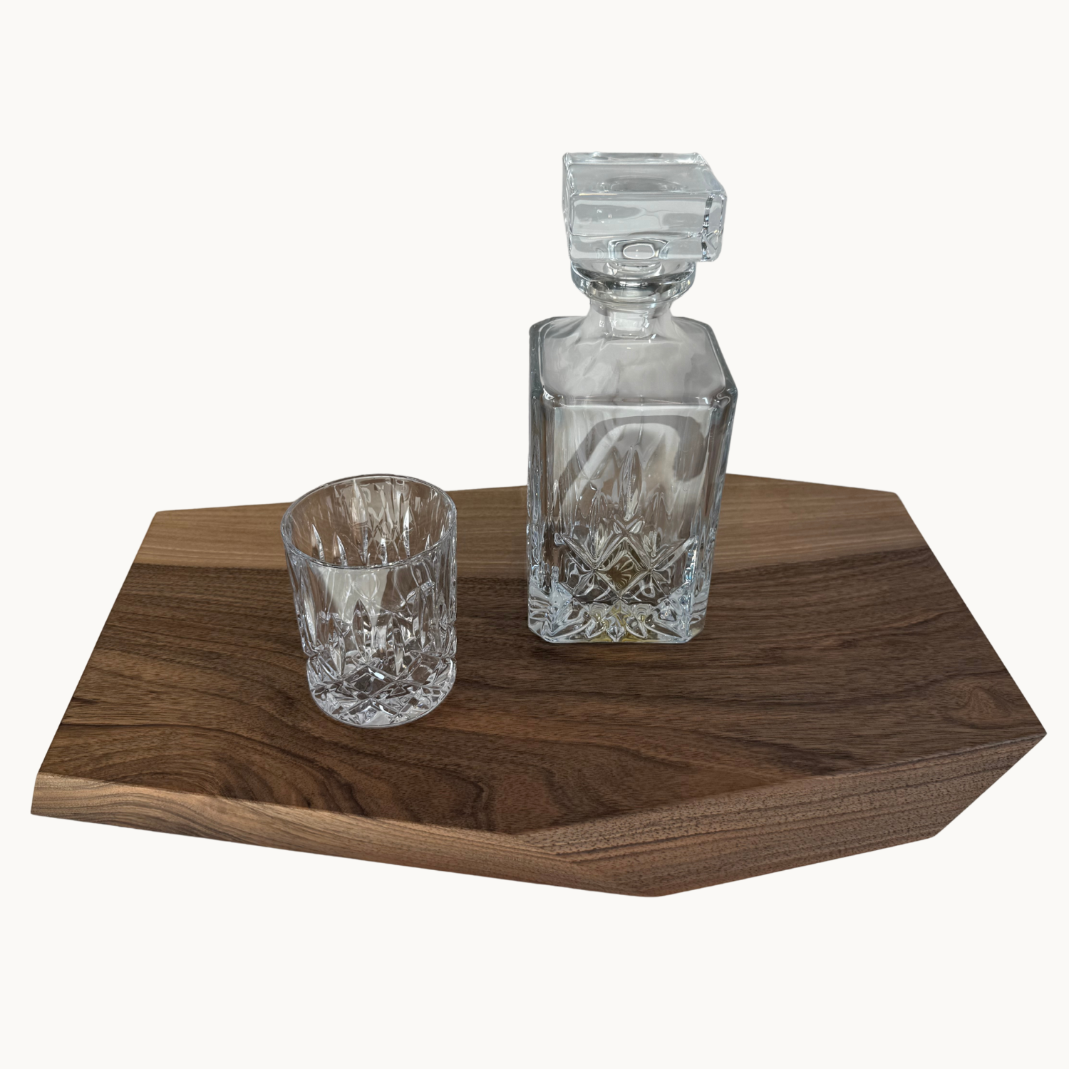 Luxury Sculpted Walnut Serving Board