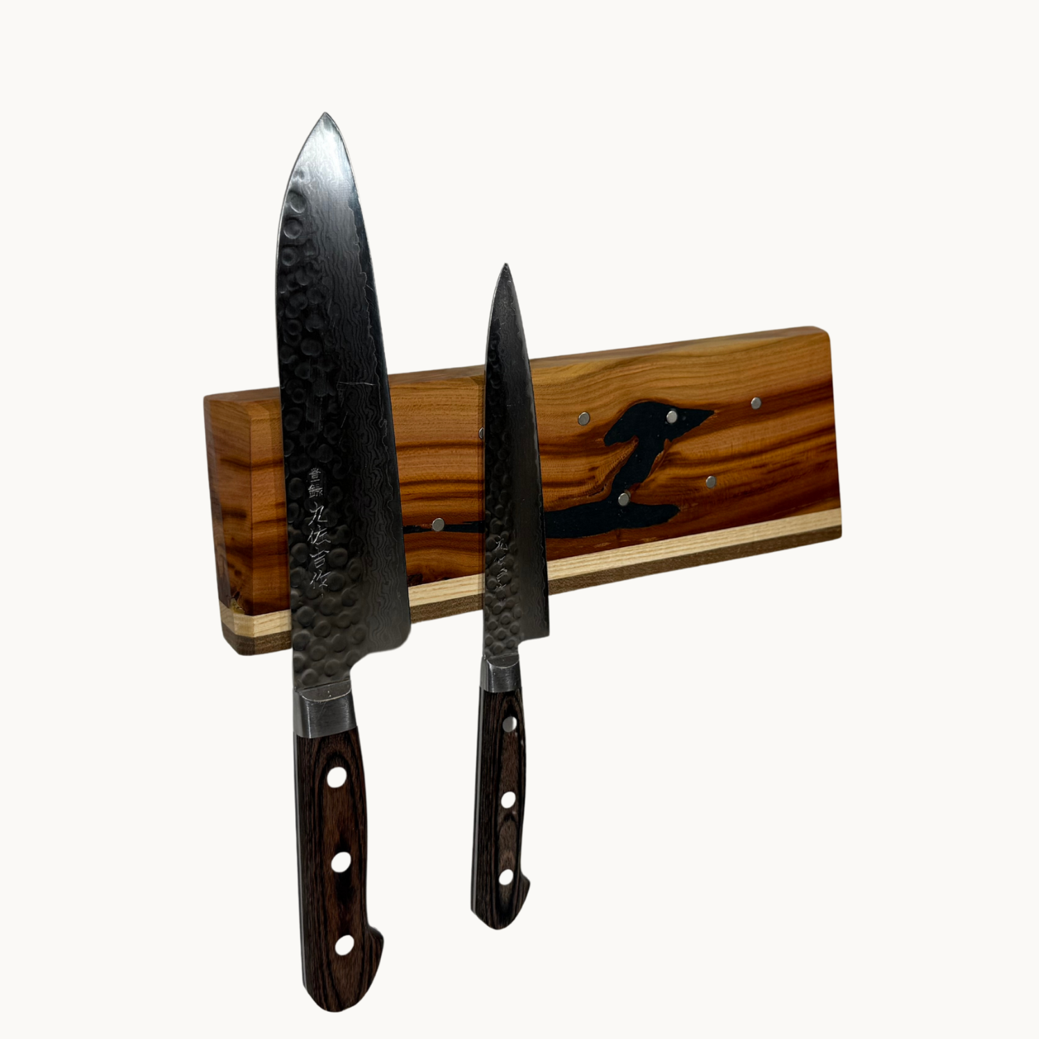 Sculpted Plum & Walnut ⁄ Ash Knife Holder