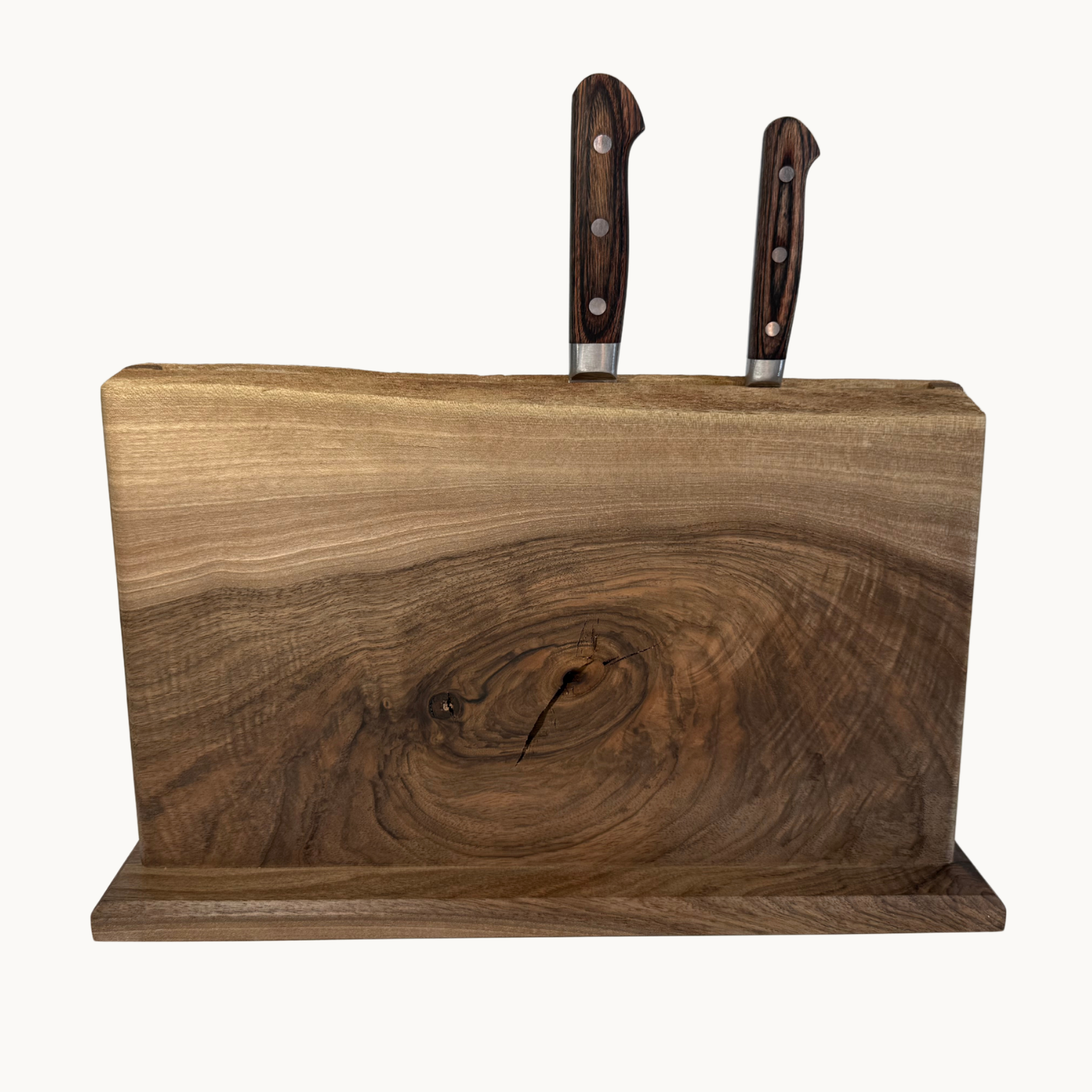 Walnut Live Edge Knife Holder