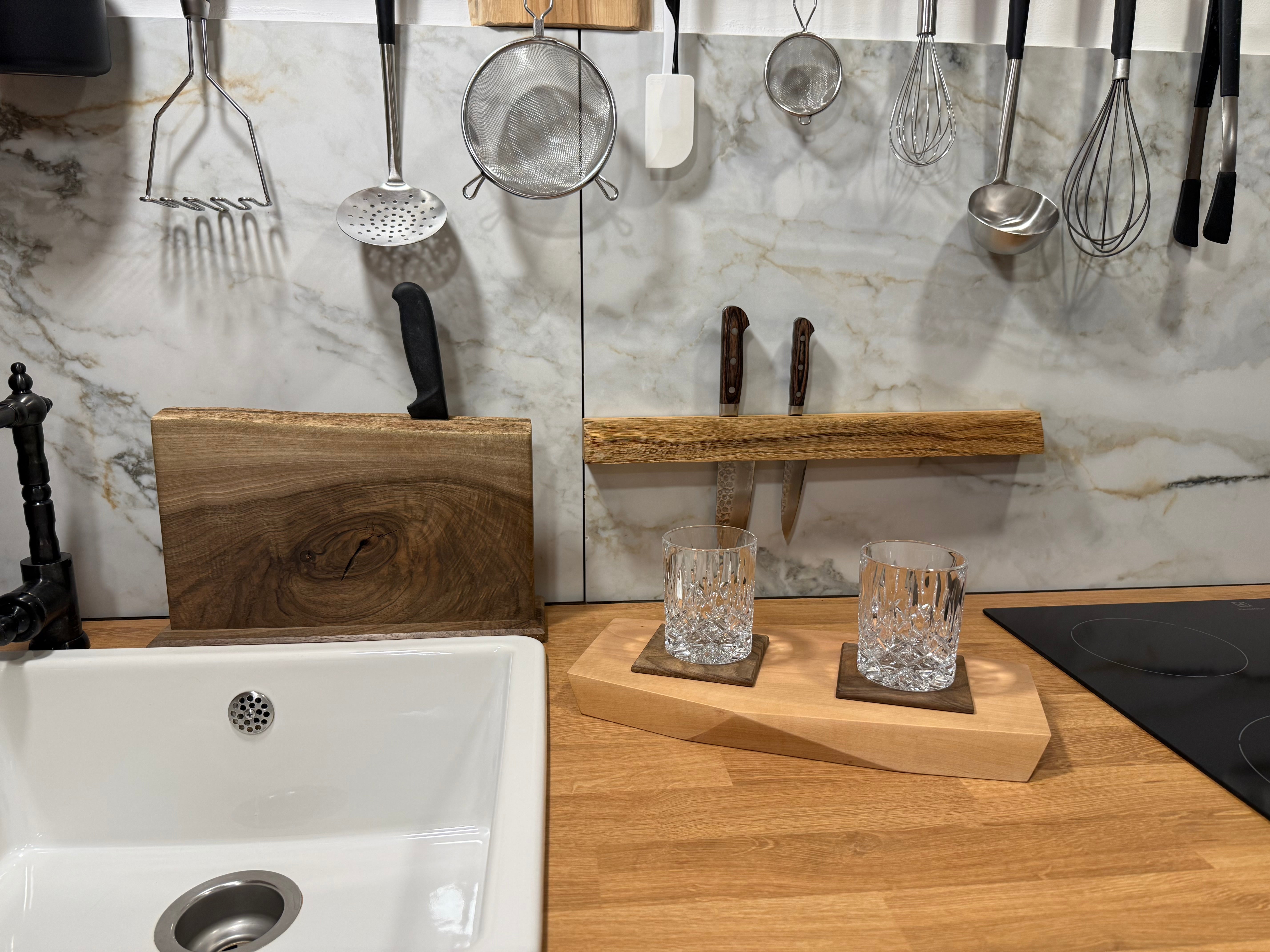 Walnut Live Edge Knife Holder